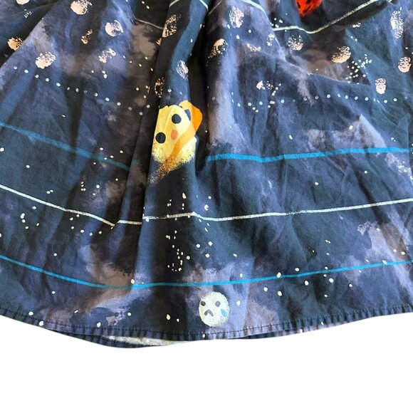 Modcloth 100% Cotton Space Universe Planet Skirt A-Line Full Size Medium - Picture 4 of 12